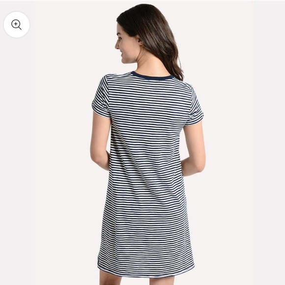 ATM Striped Jersey Short Sleeve T Shirt Dress Pima Cotton - Picture 4 of 8